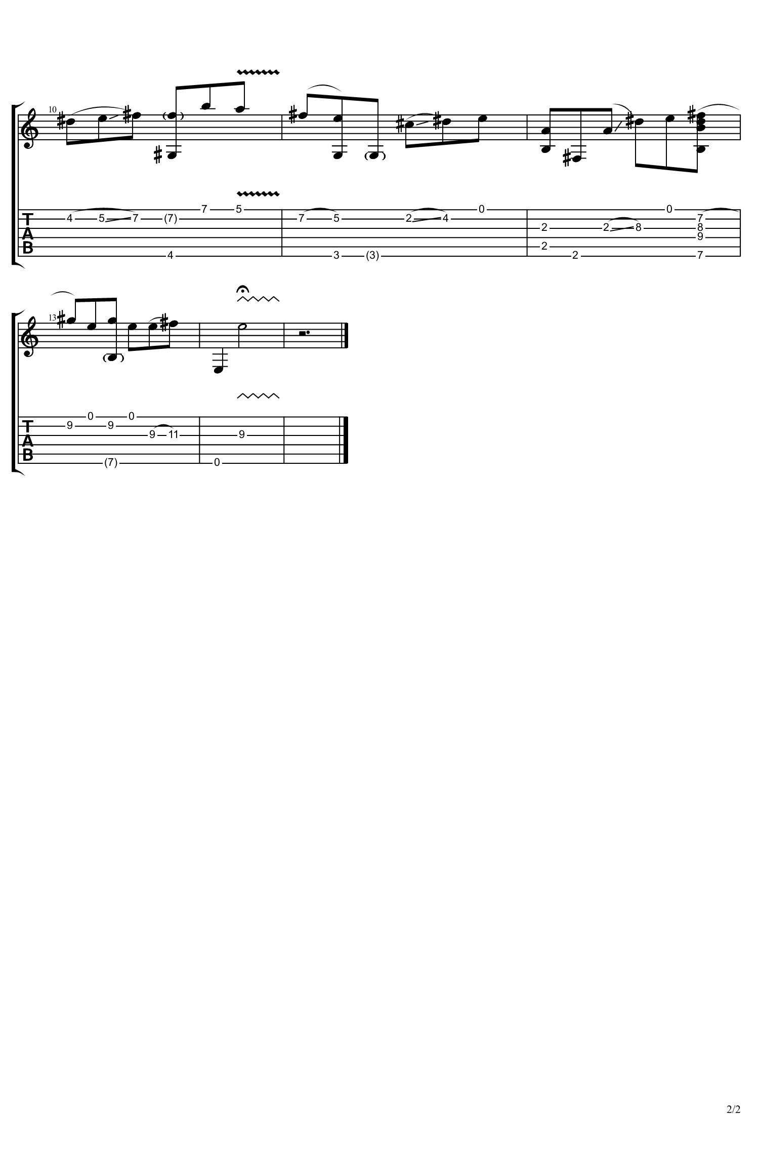 希林娜依_喜欢你_指弹谱