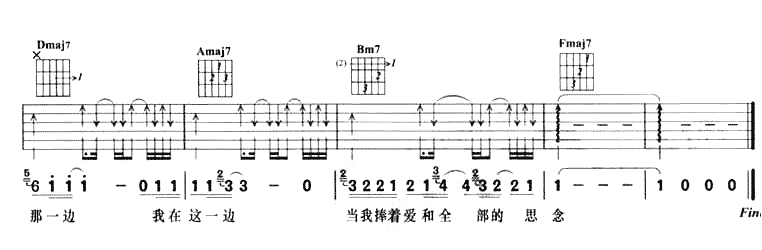 有一天|吉他谱|图片谱|高清|江美琪