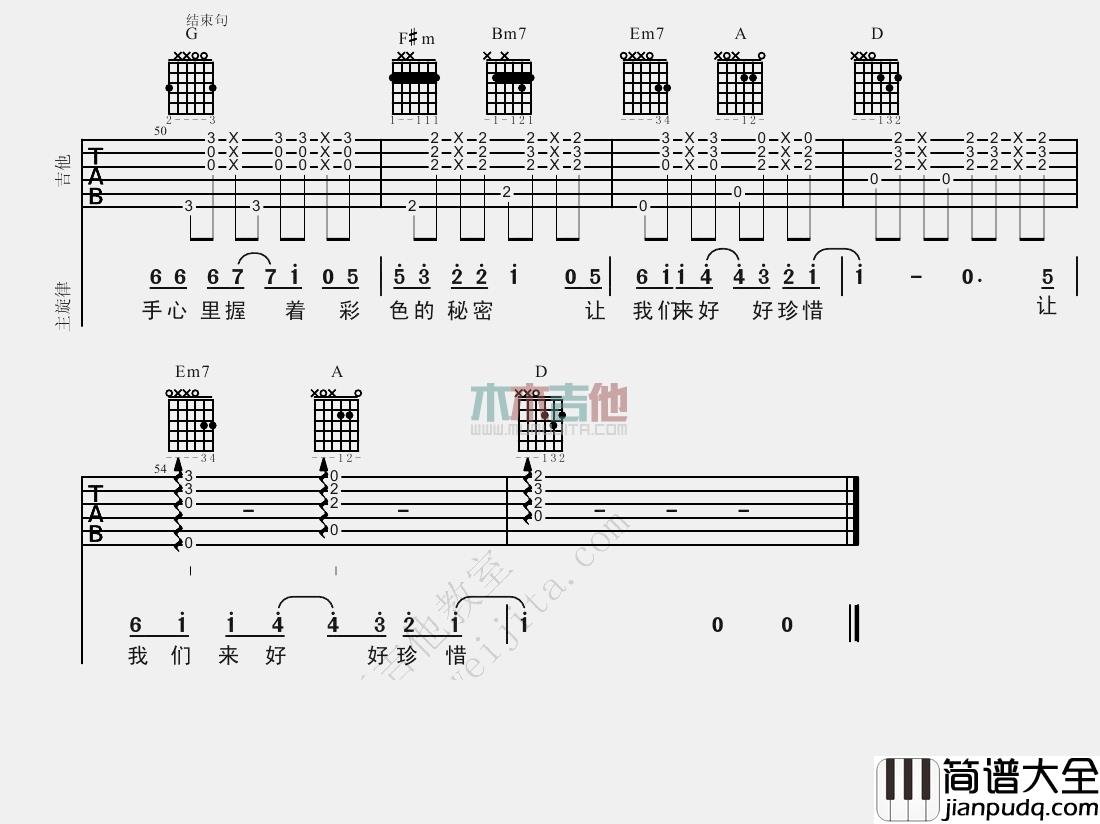 刘佳_爱很美_吉他谱(E调)_Guitar_Music_Score