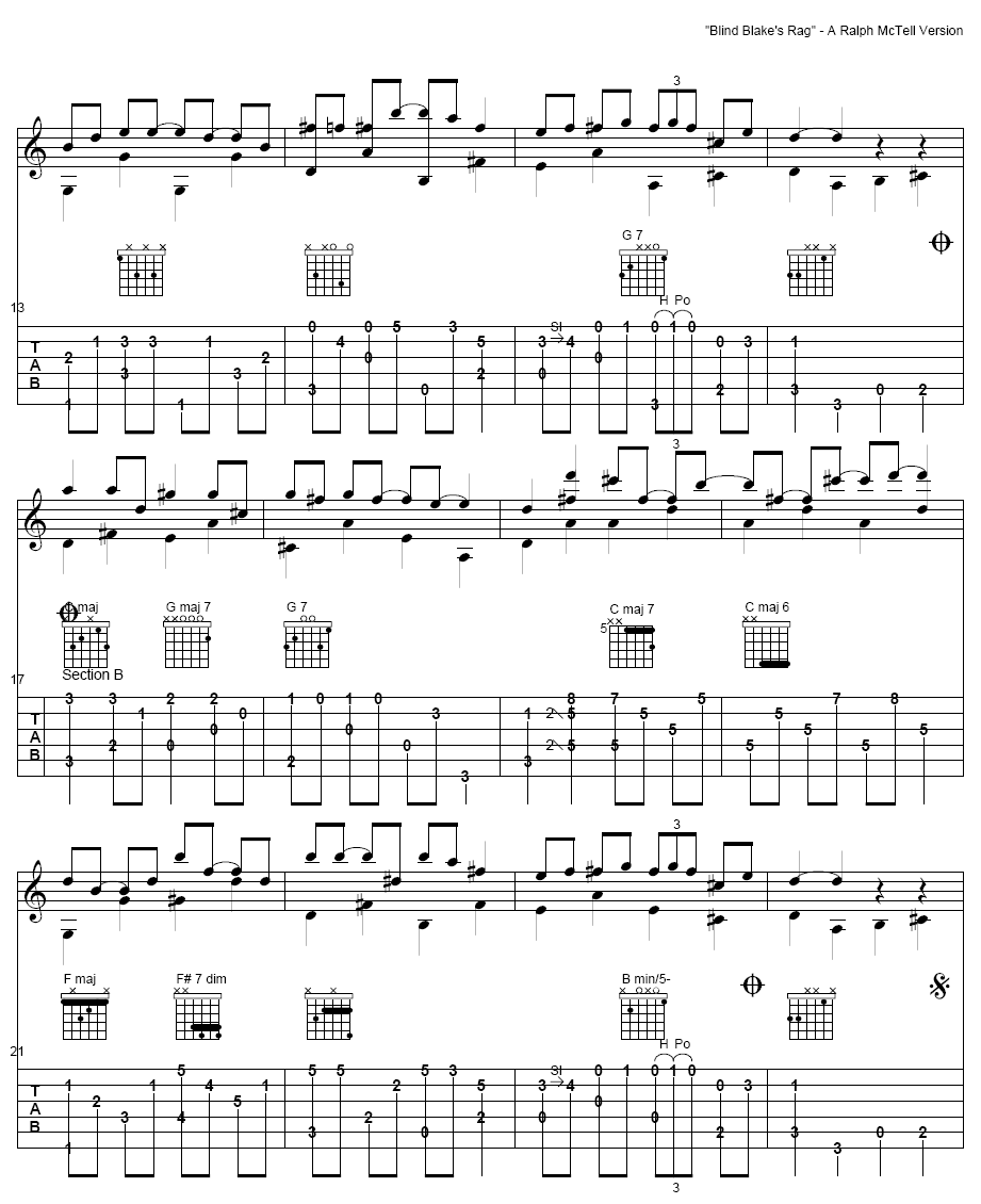 Blind_Blake's_Rag|吉他谱|图片谱|高清|Ralph_McTell