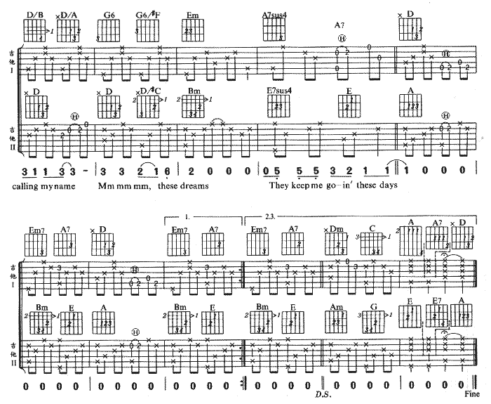 These_Dreams|吉他谱|图片谱|高清|欧美经典