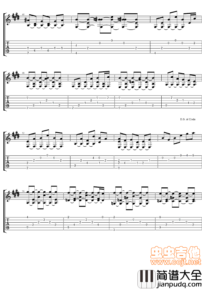 卡伐蒂娜|cavatina|吉他谱|图片谱|高清|约翰·威廉姆斯|John_Williams