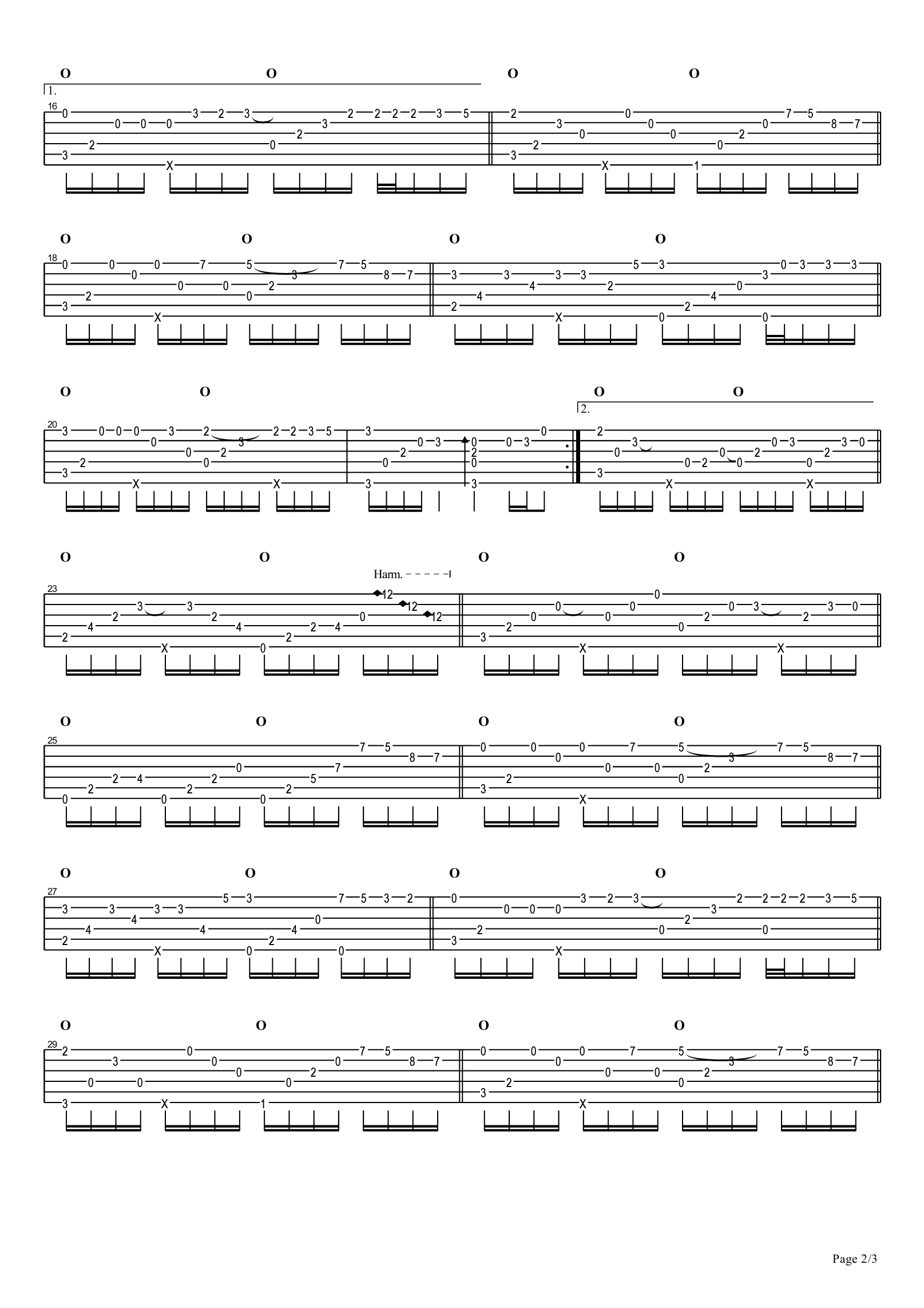 赵方婧_尽头_指弹谱_吉他独奏谱_抖音神曲