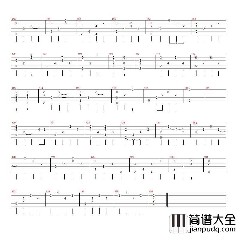 旧情人_我是时间的新欢_尧十三_完整版_吉他谱_老歌新唱_吉他图片谱_高清