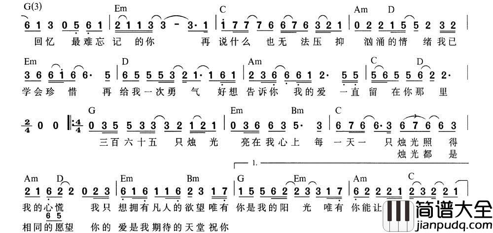 烛_光|吉他谱|图片谱|高清|任贤齐