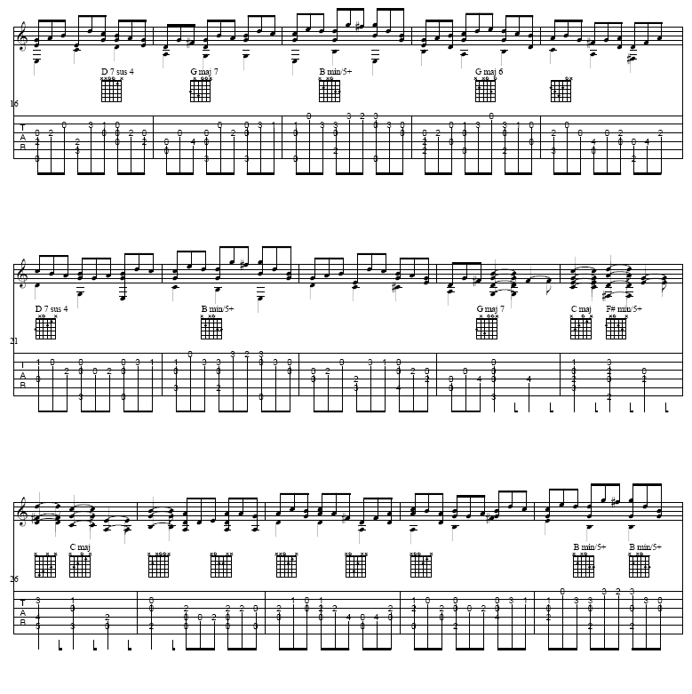 Jesu,_Joy_of_Man's_Desiring|吉他谱|图片谱|高清|巴赫