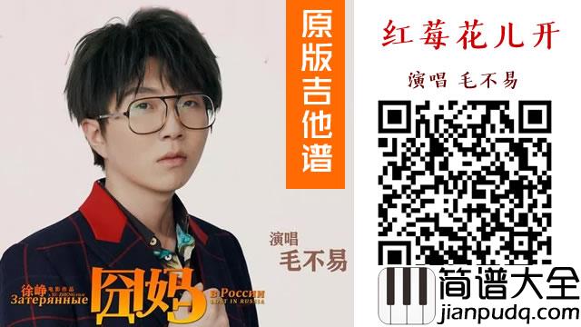 毛不易_红莓花儿开_吉他谱