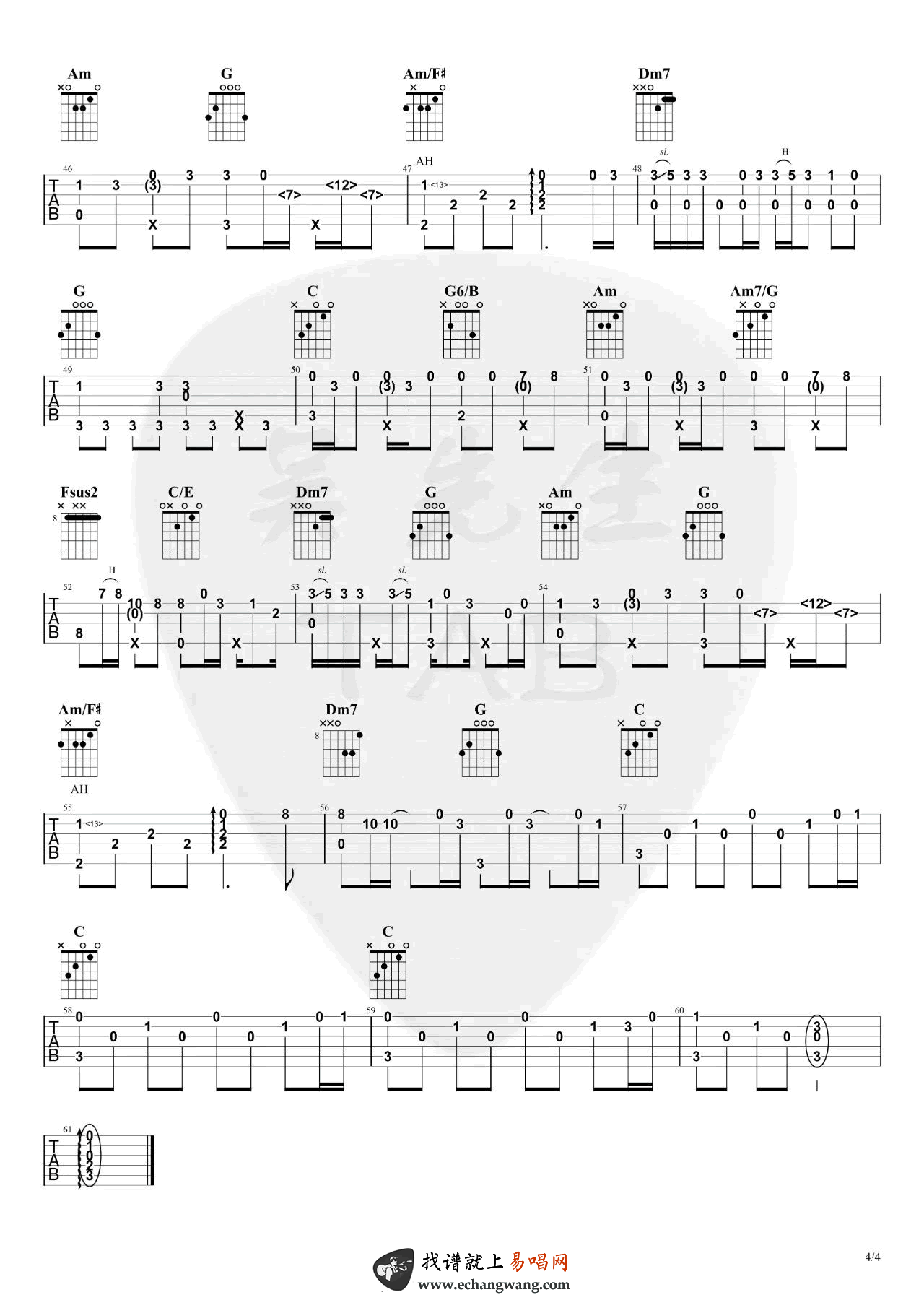 间距指弹谱吉他谱_EN_吉他图片谱_高清