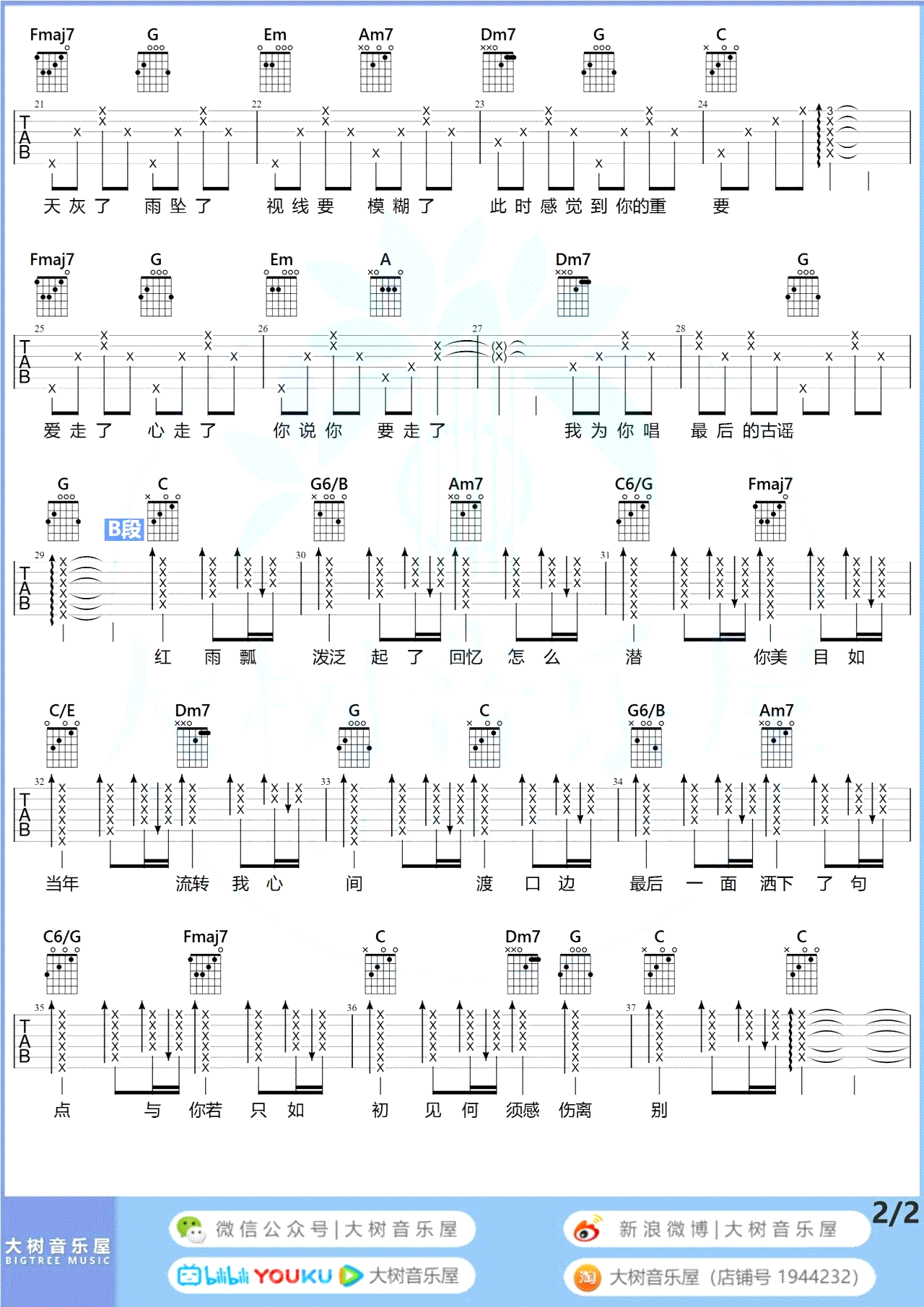 如果当时吉他谱_许嵩_C调弹唱谱_吉他演示视频