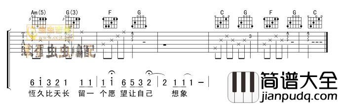 隐形的翅膀|吉他谱|图片谱|高清|张韶涵