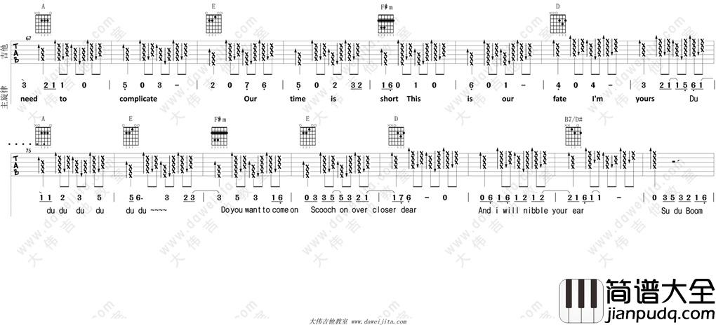 Jason,Mraz_Im_Yours_吉他谱(A调)_Guitar_Music_Score