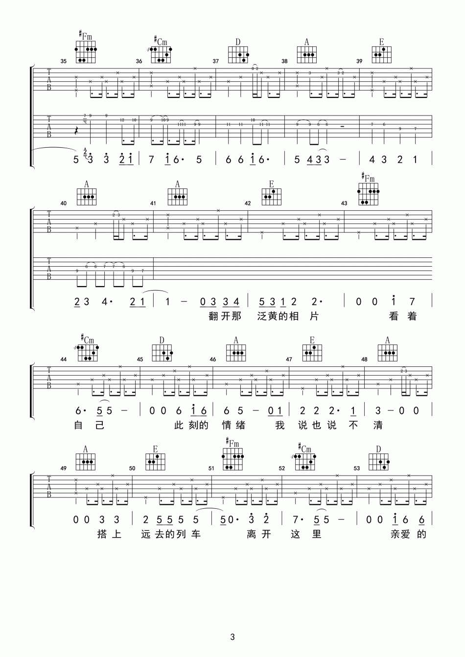 纣王老胡_离散_吉他谱_Guitar_Music_Score