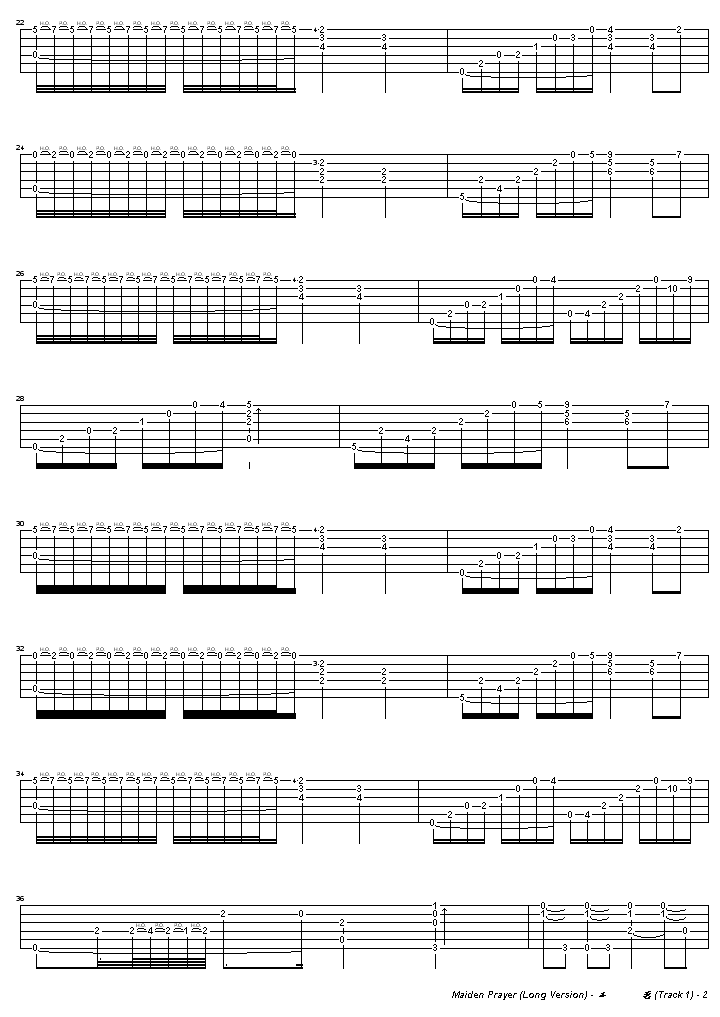 Maiden_s_prayer(少女的祈祷)|吉他谱|图片谱|高清|巴达尔切夫斯卡