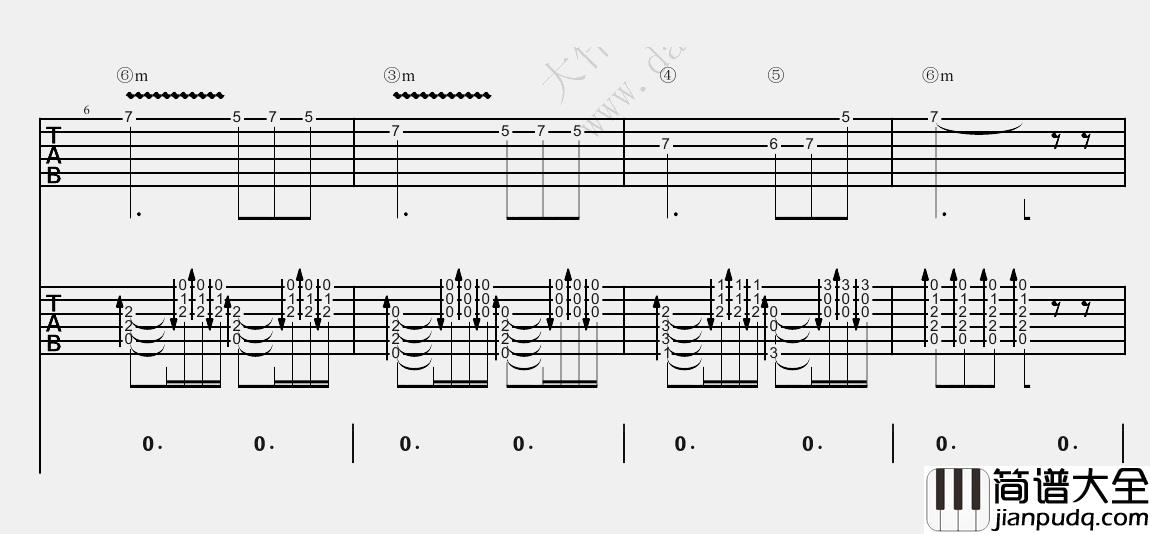 林志炫_单身情歌_吉他谱(E调)_Guitar_Music_Score