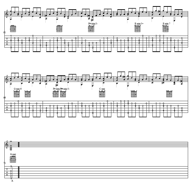 Jesu,_Joy_of_Man's_Desiring|吉他谱|图片谱|高清|巴赫