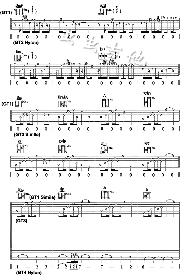 Hotel_California|加州旅馆|吉他谱|图片谱|高清|欧美经典