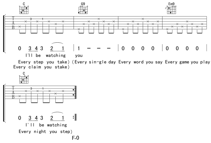 Every_Breath_You_Take|吉他谱|图片谱|高清|欧美经典